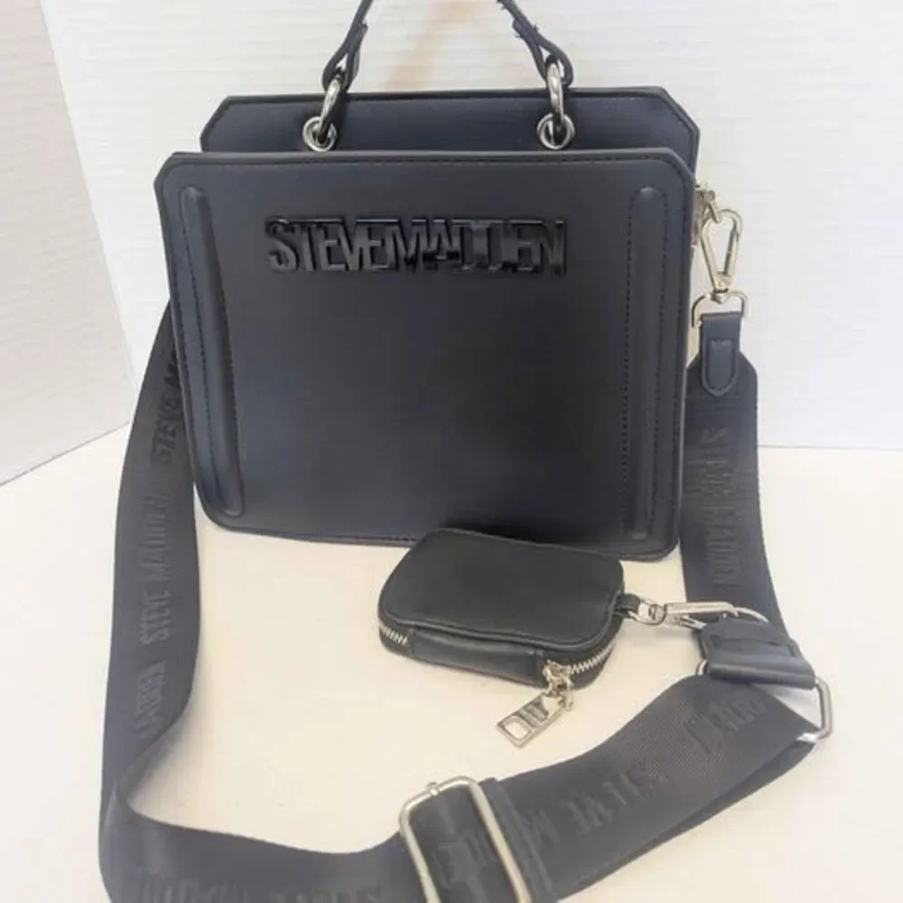 Steve Madden Bevelyn Black Crossbody Bag Purse for Her 9x7x5